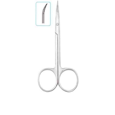 Ножницы Sammar №13-460-1, глазные тупоконечные, изогнутые 110мм. (1шт.)