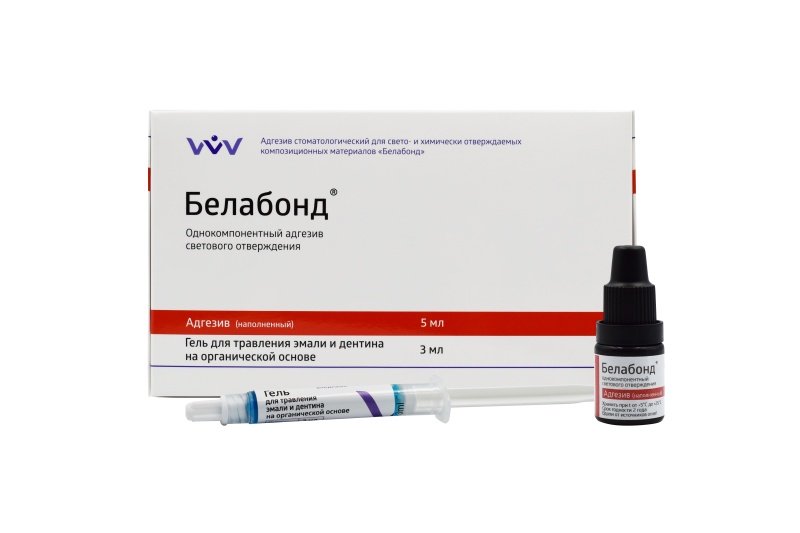 Белабонд наполненный V, ВладМиВа, светового отверждения с методикой тотального травления (5+3мл.)