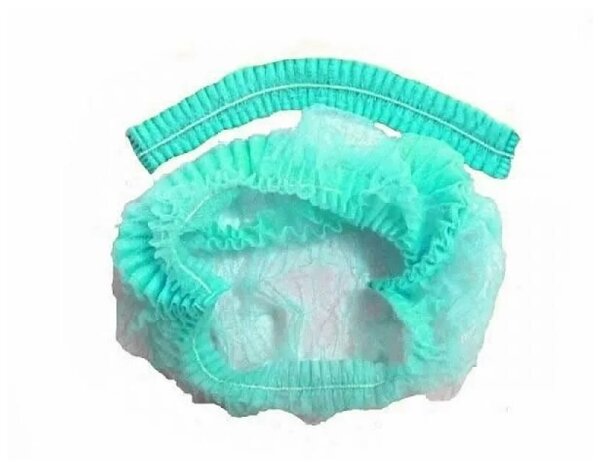 Шапочка медицинская СпецМедЗащита Шарлотта, Зеленая (100шт.) Шапочка медицинская СпецМедЗащита Шарлотта, Зеленая (100шт.)