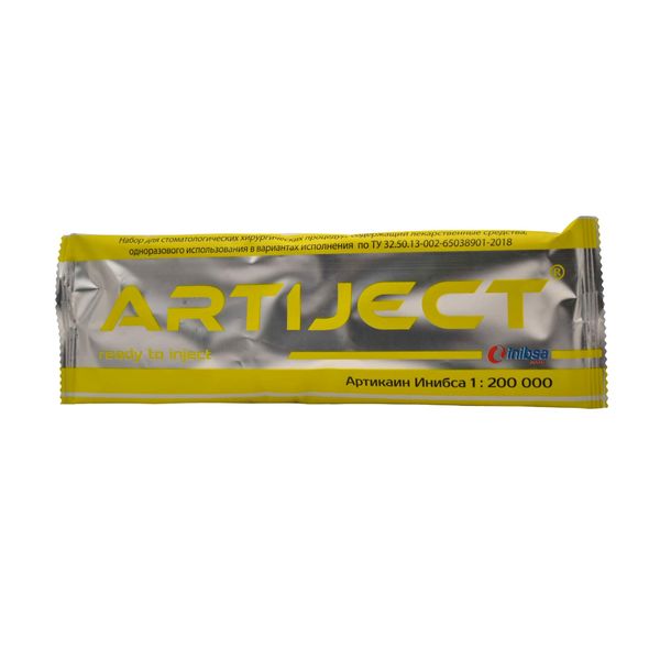 Набор для инъекций Artiject, Артикаин Инибса 1-200 000, игла 16мм. (40мг.+0,005мл.) (1шт.) Набор для инъекций Artiject, Артикаин Инибса 1-200 000, игла 16мм. (40мг.+0,005мл.) (1шт.)