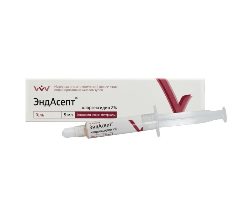 ЭндАсепт хлоргексидин 2%, ВладМиВа, гель 5мл.