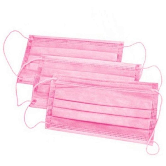 Маска медицинская Dental Formula Розовая, 3-х слойная (50шт.)