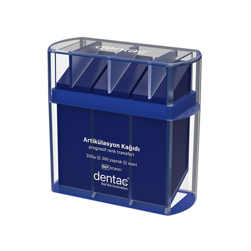Бумага артикуляционная Dentac DC8001, прямая синяя, 200мкм. (300 листов) Бумага артикуляционная Dentac DC8001, прямая синяя, 200мкм. (300 листов)