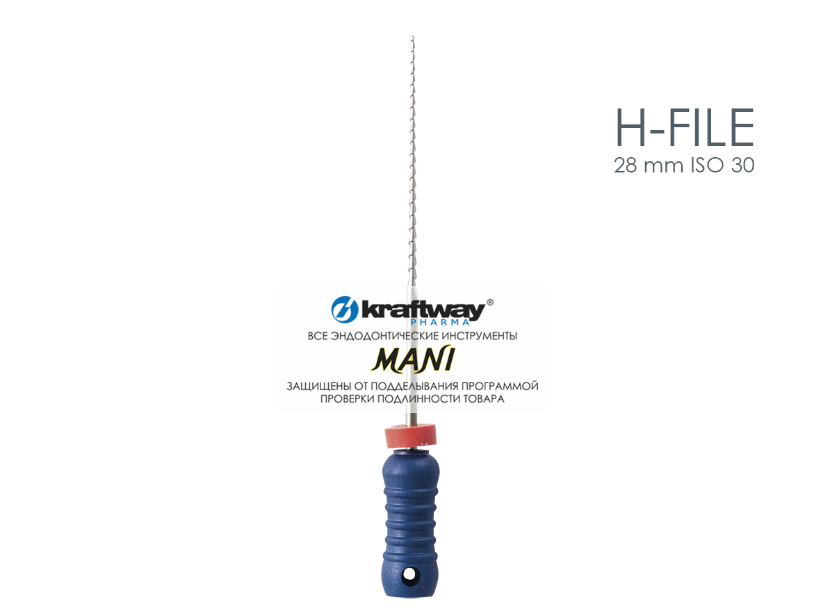 H-Files, Mani, 28мм, ISO-30 (6шт.)
