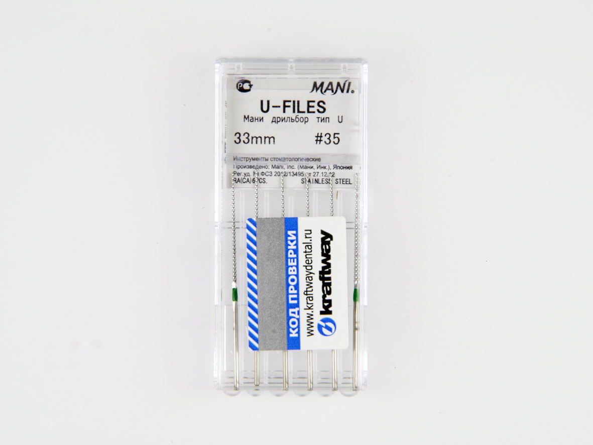 U-Files, Mani, 33мм, ISO-35 (6шт.)2 U-Files, Mani, 33мм, ISO-35 (6шт.)2