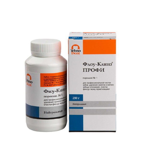 Флоу-Клинз-Профи (Нейтральный), TehnoDent, порошок 250гр.