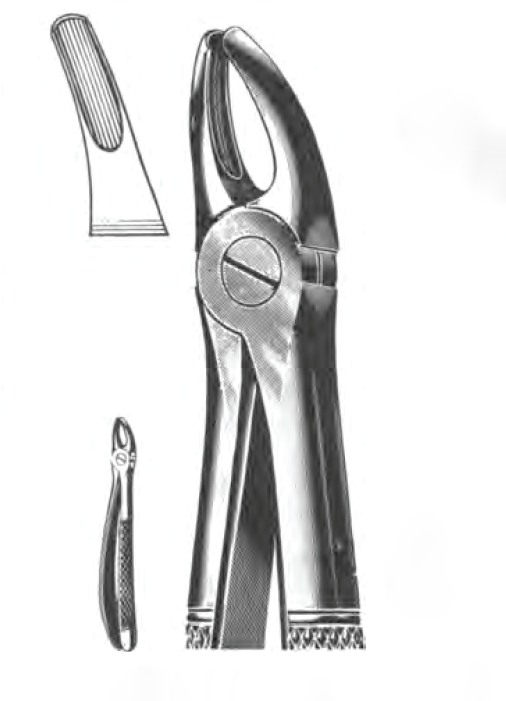 Щипцы хирургические Sammar №7 для удаления клыков и премоляров верхней челюсти (1шт.)