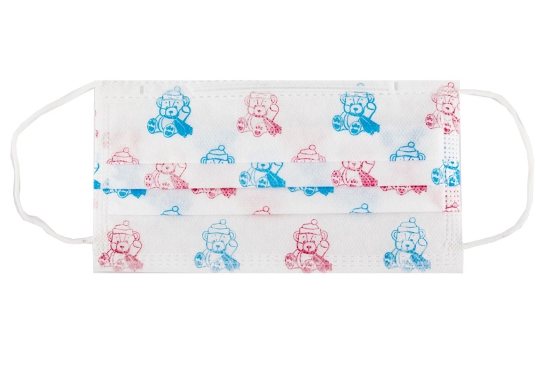 Маска медицинская Sense Premium, Мишки, 3-х слойная (50шт.)