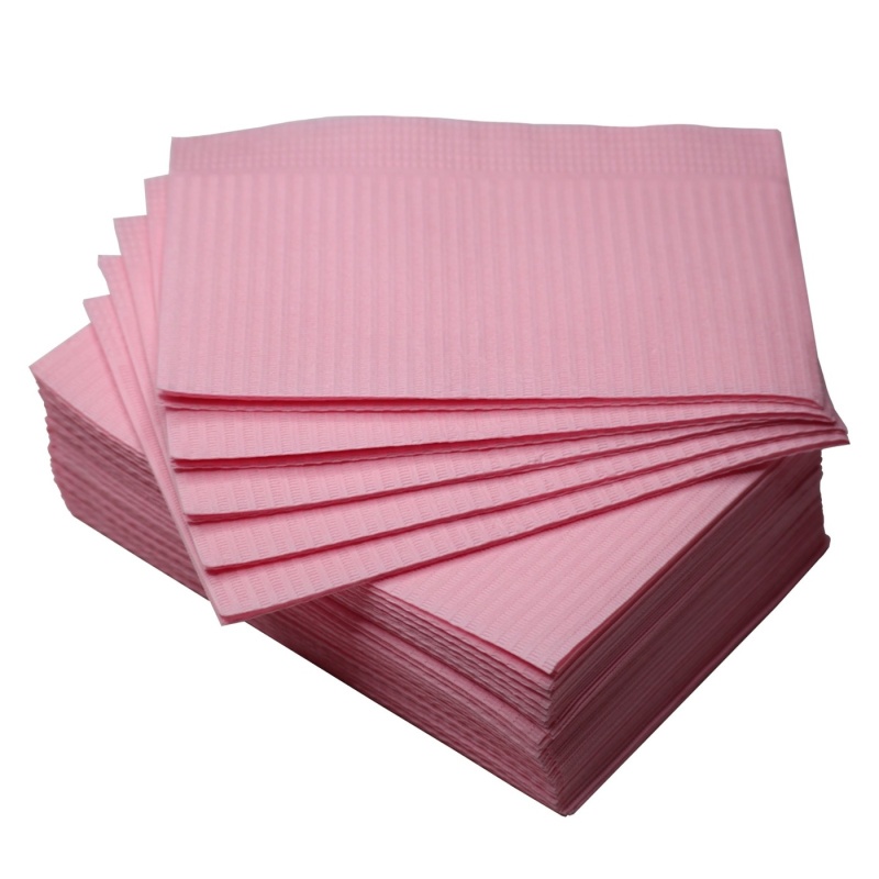 Салфетки нагрудные Ом-Ника, Розовые (500шт.)