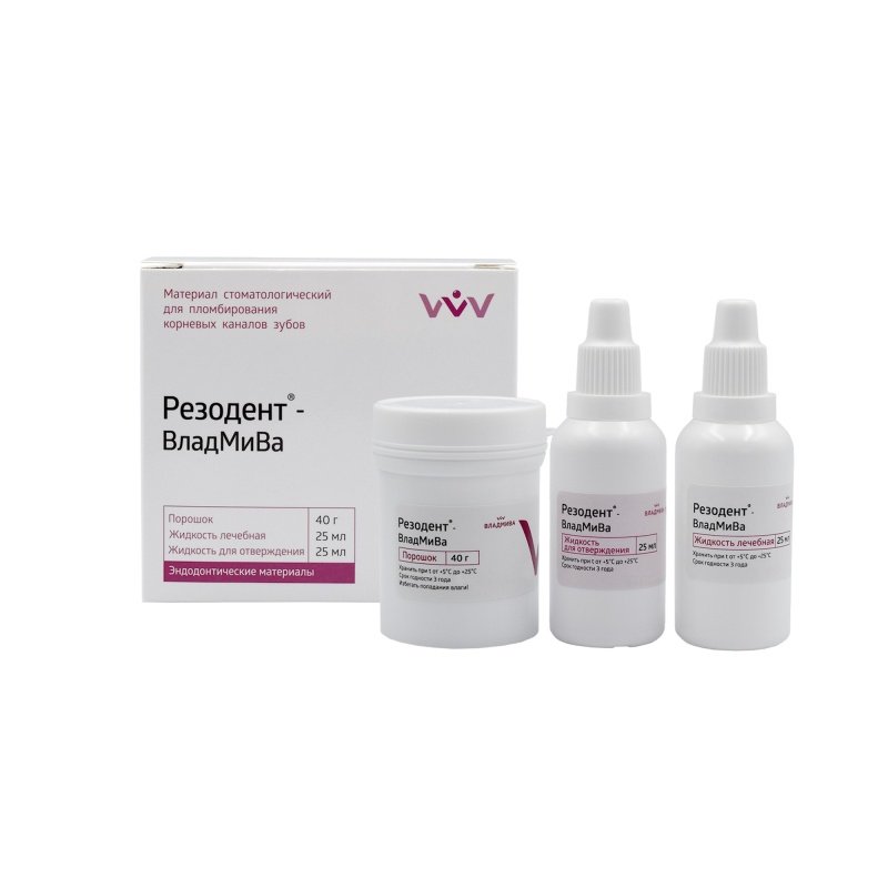 Резодент-ВладМиВа, материал пломбировочный (40гр.+25мл.+25мл.)