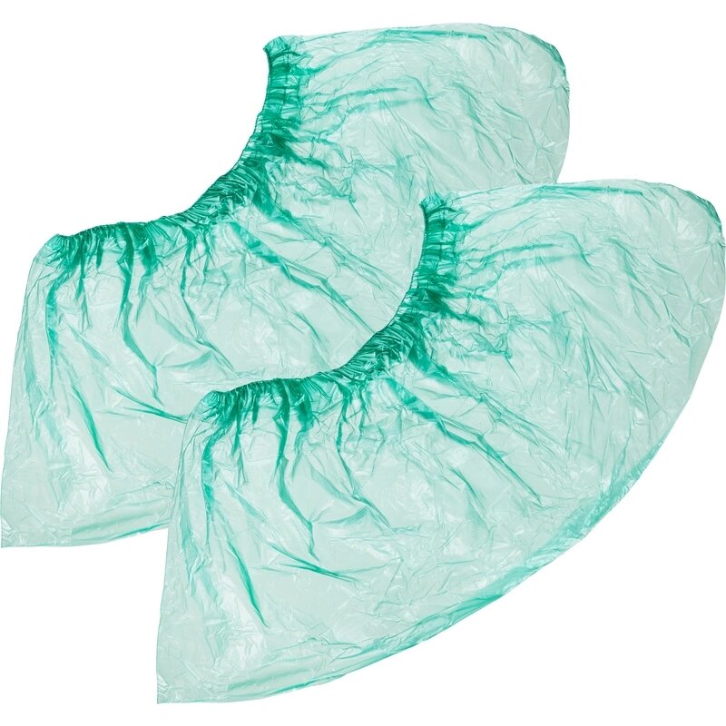 Бахилы Dental Formula Супер одноразовые сдвойной резинкой, Зеленые, из полиэтилена (50 пар)