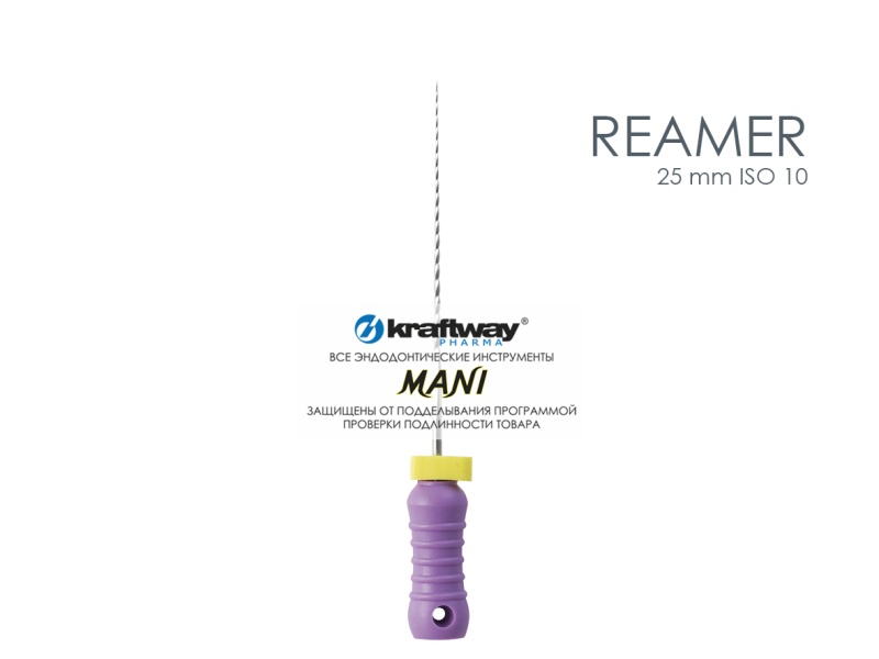 Reamers, Mani, 25мм, ISO-10 (6шт.) Reamers, Mani, 25мм, ISO-10 (6шт.)